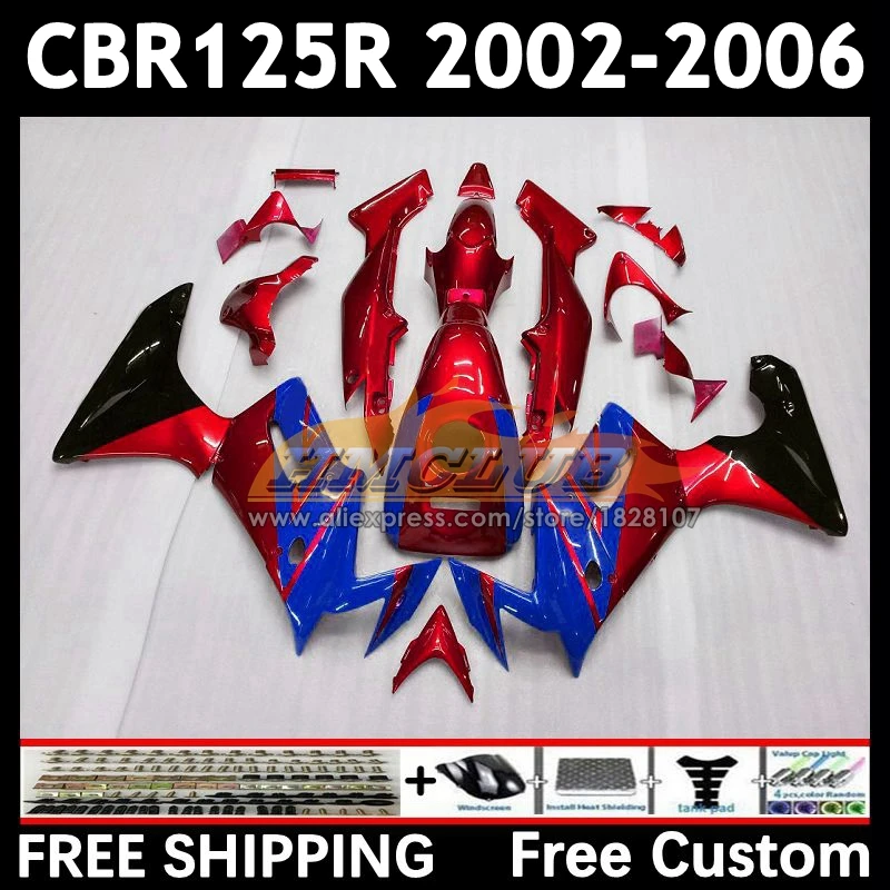 +Tank For HONDA CBR-125R CBR125RR CBR 125 125R 91No.26 CBR125R 02 03 04 05 06 125CC 2002 2003 red blue 2004 2005 2006 Fairing