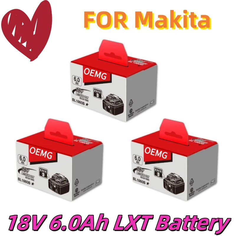 

FOR Makita 18V 6.0Ah LXT Battery 18V 6.0Ah, recommended by pros. Works with all LXT tools, cuts downtime on job sites