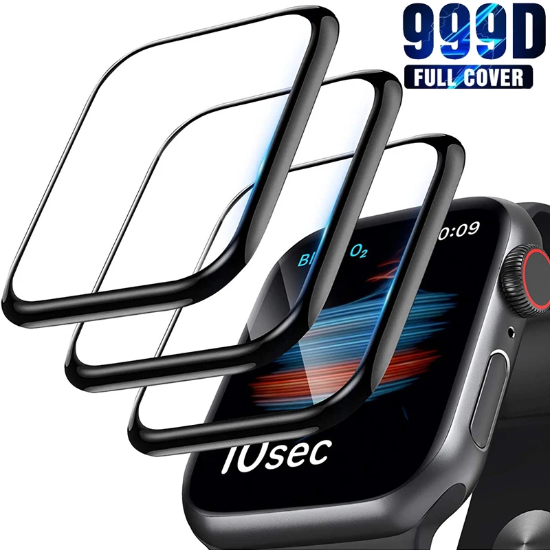 واقي شاشة كامل لساعة أبل الترا 1 2 49 ملم طبقة رقيقة واقية لسلسلة Iwatch 9 8 7 se 6 45 ملم 41 ملم 44 ملم 40 ملم 42 ملم 38 ملم