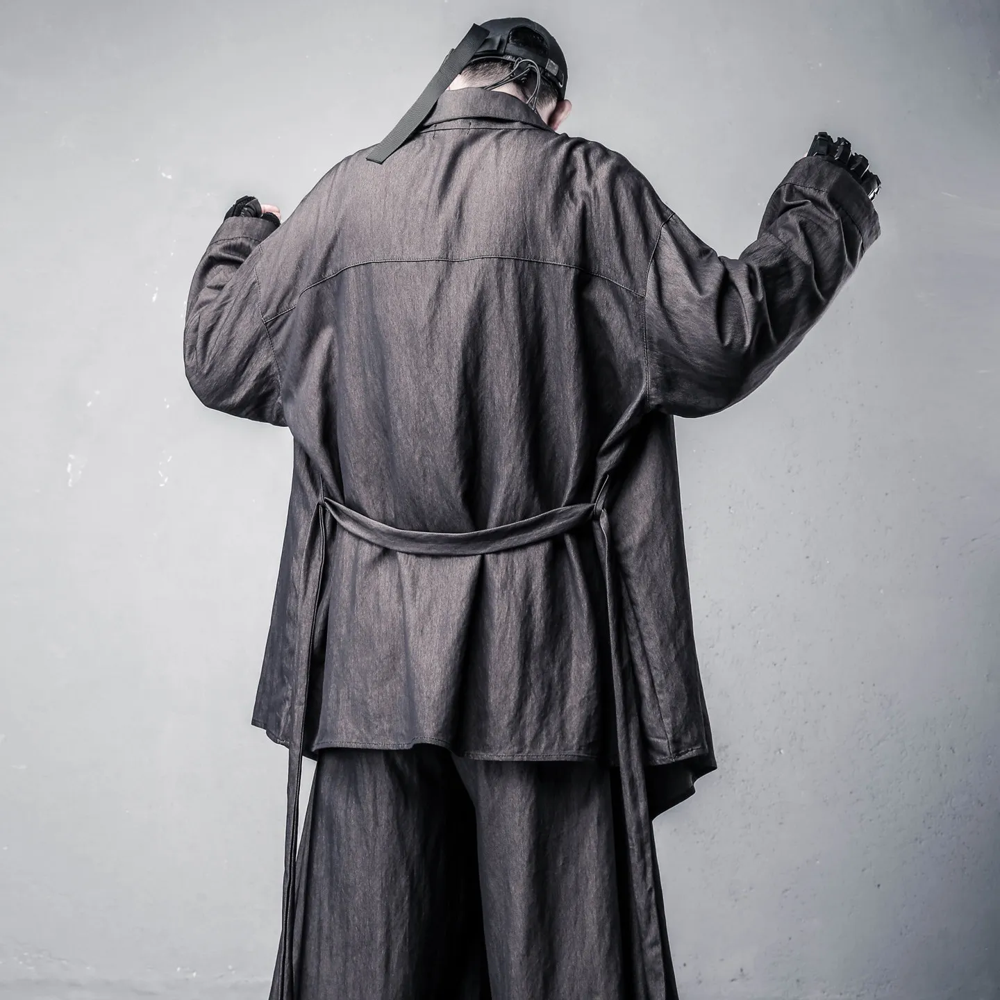 Dark Japanese Style Deconstructed Cardigan Robe Coat Design Niche High-Grade Loose Kendo Coat Men's Clothing