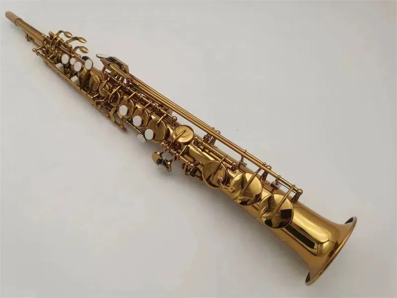 

2026 hot new Bb Soprano Saxophone Plated Brass Professional Woodwind Instrument B Flat Sax