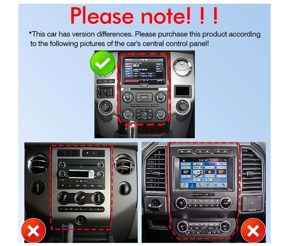 12.1'' Android14 Carplay Vertical Style Car Radio GPS Navi Multimedia Stereo Player screen For Ford Expedition 2015-2017 DSP 4G