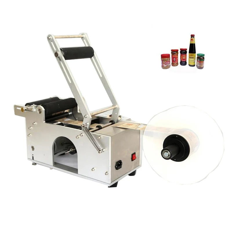 

Semi Automatic Labeling Machine Label Applicator PET Plastic Bottle Date Coder Label Dispenser Machine