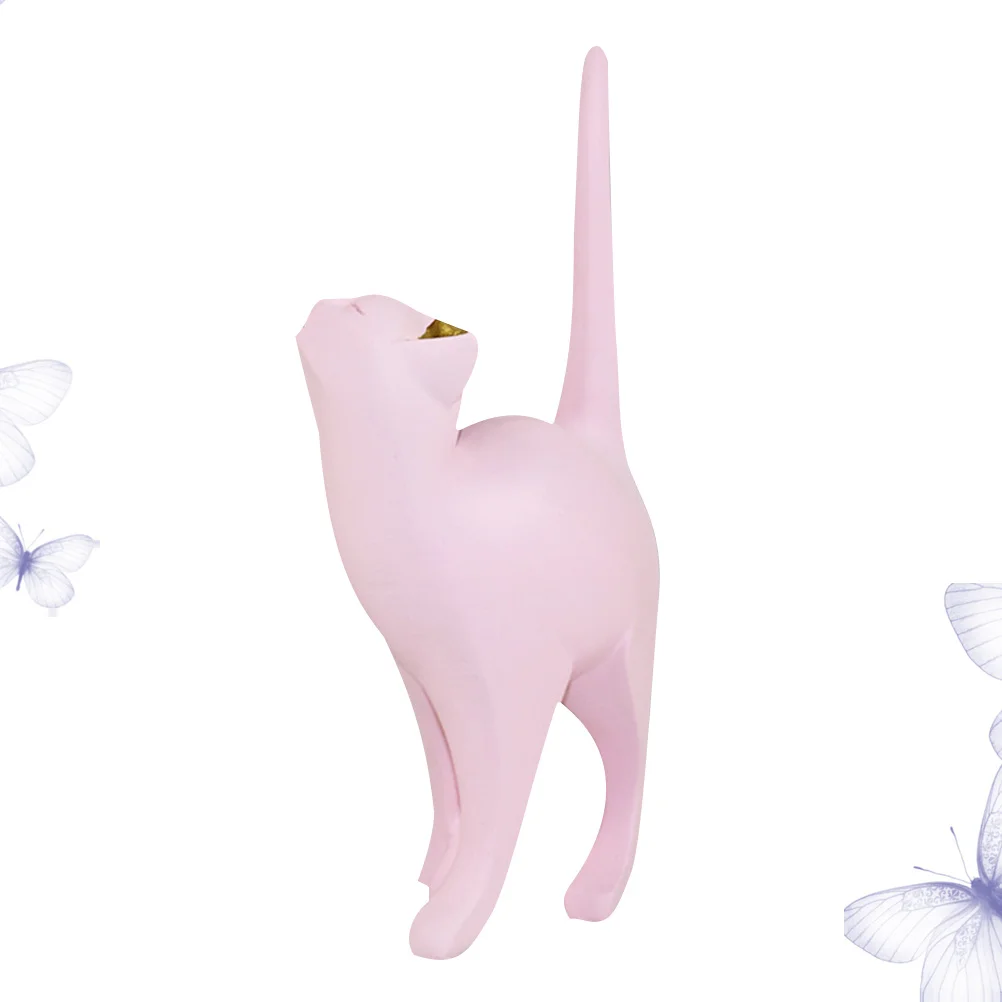 

1Pcs Resin Cat Decoration Pink Delicate Desktop Ornament Home Office Party Resin Animal Decoration Cute Cat Statue