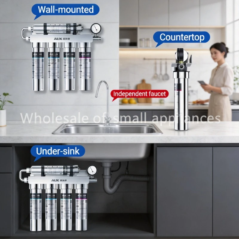 household kitchen water purifier direct drinking water filter stainless steel ultrafiltration front purification system