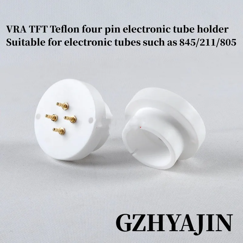 RA TFT Teflon four pin electronic tube holder is suitable for electronic tubes such as 845/211/805