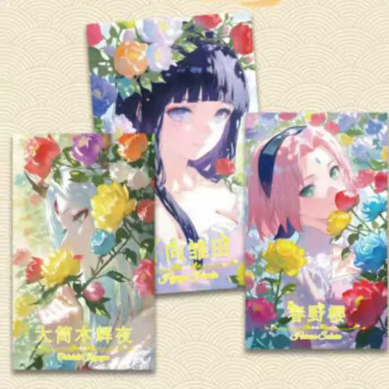 Groothandel Naruto Collectie Kaarten Booster Box Ouman Wave 3-kleuren papier Waifu Sexy Kinderspeelgoed Speelkaarten Verjaardagscadeaus