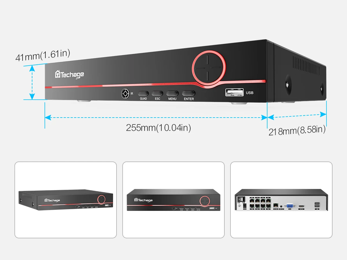 H.265 8CH 4K 8MP 5MP 4MP 1080P POE NVR Network Video Security Surveillance Recorder Up to 16CH for CCTV System POE IP Camera