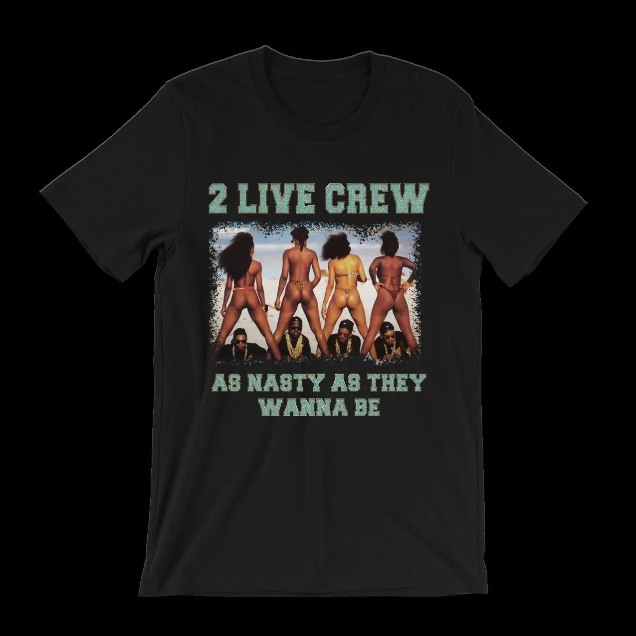 2 живой экипаж, такой неприятный, как они хотят быть хлопковой, черной, полный размер для мужской рубашки