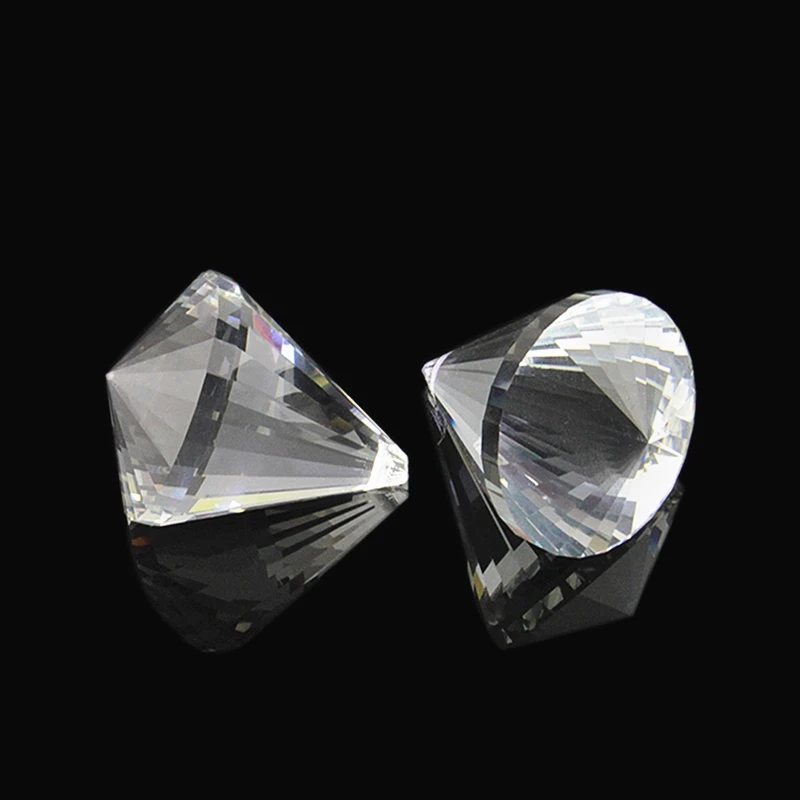 100pcs 30mm Clear Diamond Balls Crystal Pendants Prisms Lamp Lighting Part Hanging Chandelier Curtain Wedding Decoration DIY