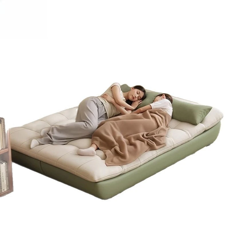 Cream wind lazy cloud sofa, rental room folding dual-purpose, triple sofa bed