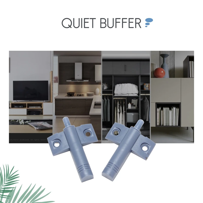 LICE-10X Soft Quiet Close Кухонный шкаф Дверца ящика Доводчик Демпфер Буферы + винты Серый