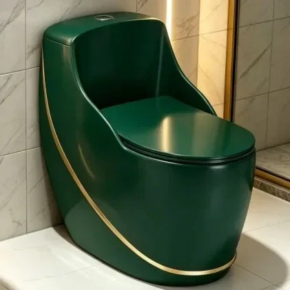 Factory Direct Compatible withFlat egg toilet black household ceramic small apartment toilet large diameter