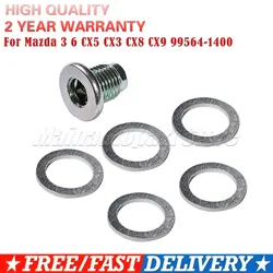 For Mazda 3 6 CX5 CX3 CX8 CX9 99564-1400 Engine Oil Pan Drain Plug Bolt FS50-21-249 Nuts Bolts