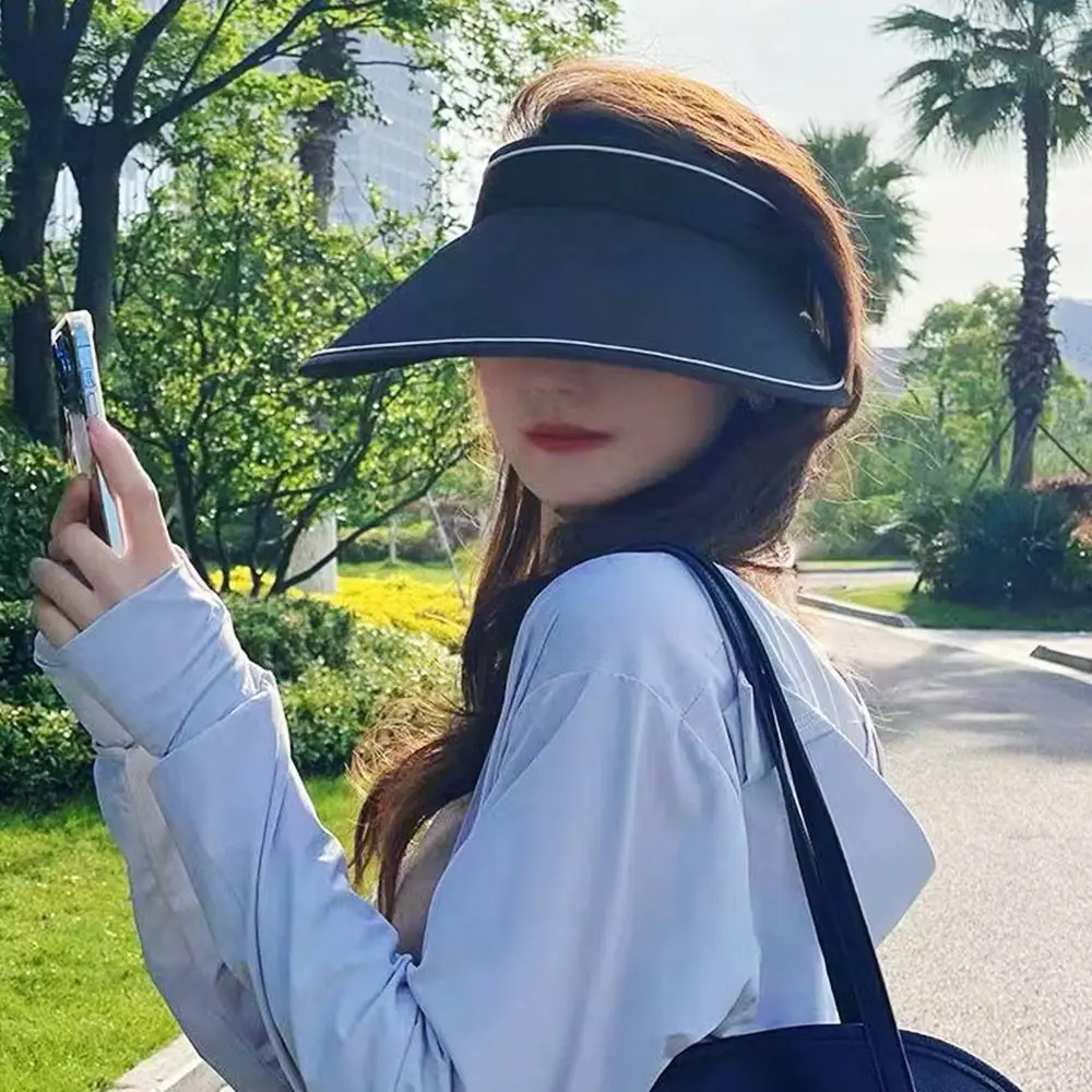 

Fashion Sun Protection Summer Sun Hats Empty Top Foldable Beach Hat Portable Casual Baseball Cap Men Women