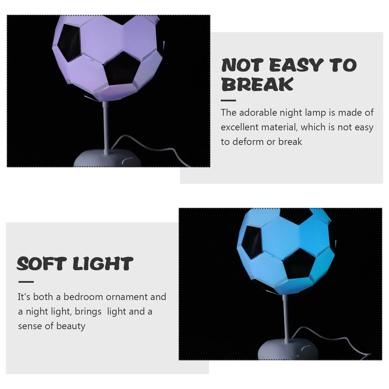 

Soccer Plug Kids Bedroom Nursery Decorative Football Lamp Home Night Light Cartoon Soccer Night Light