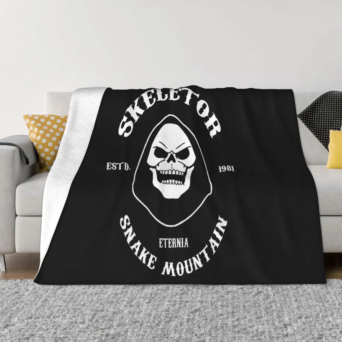 Skeletor Unisex T- He Man Masters Of The Universe Soa Kids Tv Eighties 80S Mattel Winter Anime 2021 Latest Throw Blanket