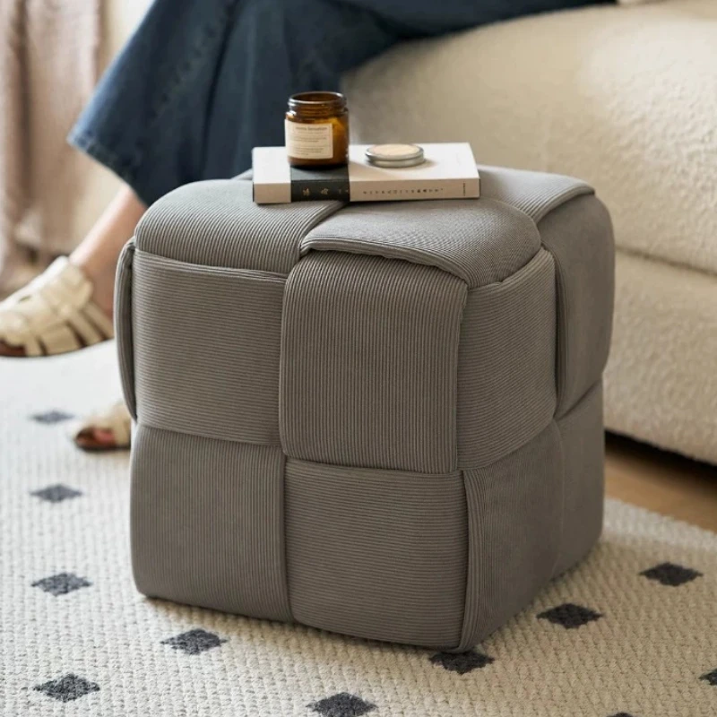 Outdoor Foot Stool Piano Elegant Upholstered Office Foot Stool Dressing Tble Shoemaker Marche Pied Pliable Balcony Furniture