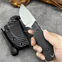 BM 15017 Straight Knife 8Cr13Mov Fixed Blade Black G10 Handle Multi EDC Camping Hiking Hunting Survival Utility Tool with Sheath