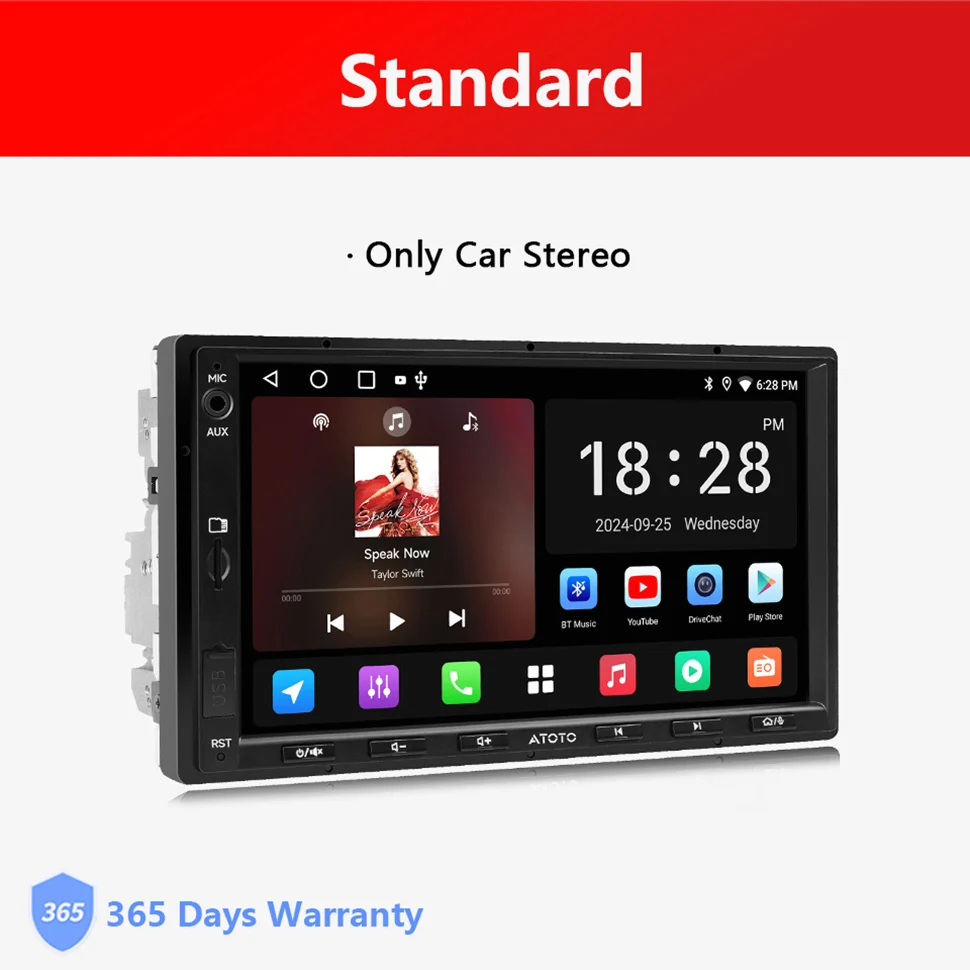 7 inch 2Din Android autoradio draadloos Carplay scherm Android Auto dubbele 2 Din Bluetooth stereo audio multimediaspeler