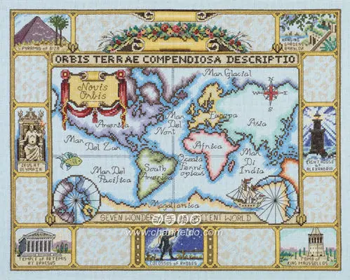 Beautiful Lovely Counted Cross Stitch Kit, World Map, Travel Earth, 14CT, 18CT, 22CT, 25CT, 28CT, Top Quality