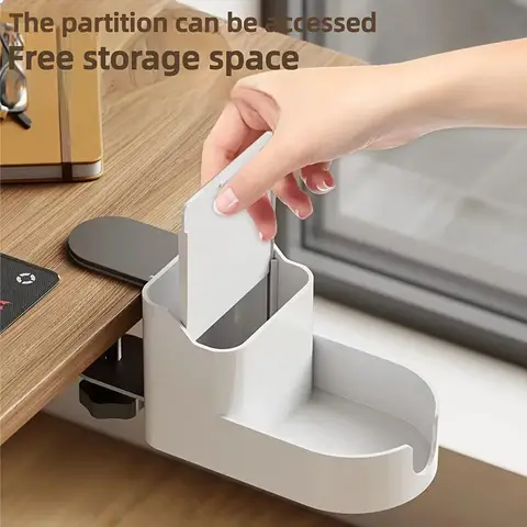 Clip on 2 In 1 Cup Holder Phone Stationery Organizer Adjustable Design Mug Holder for Home Office Desk Heavy Duty Storage Holder