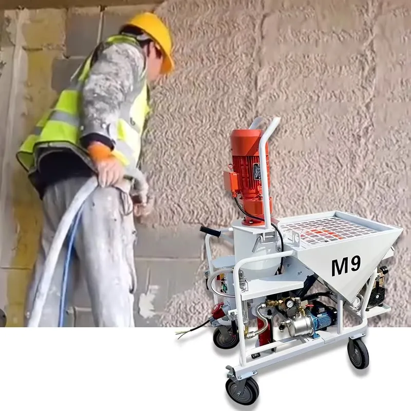 Wall Render Sprayer Construction Finishing Work Construction Site Application For House Decoration Tasks