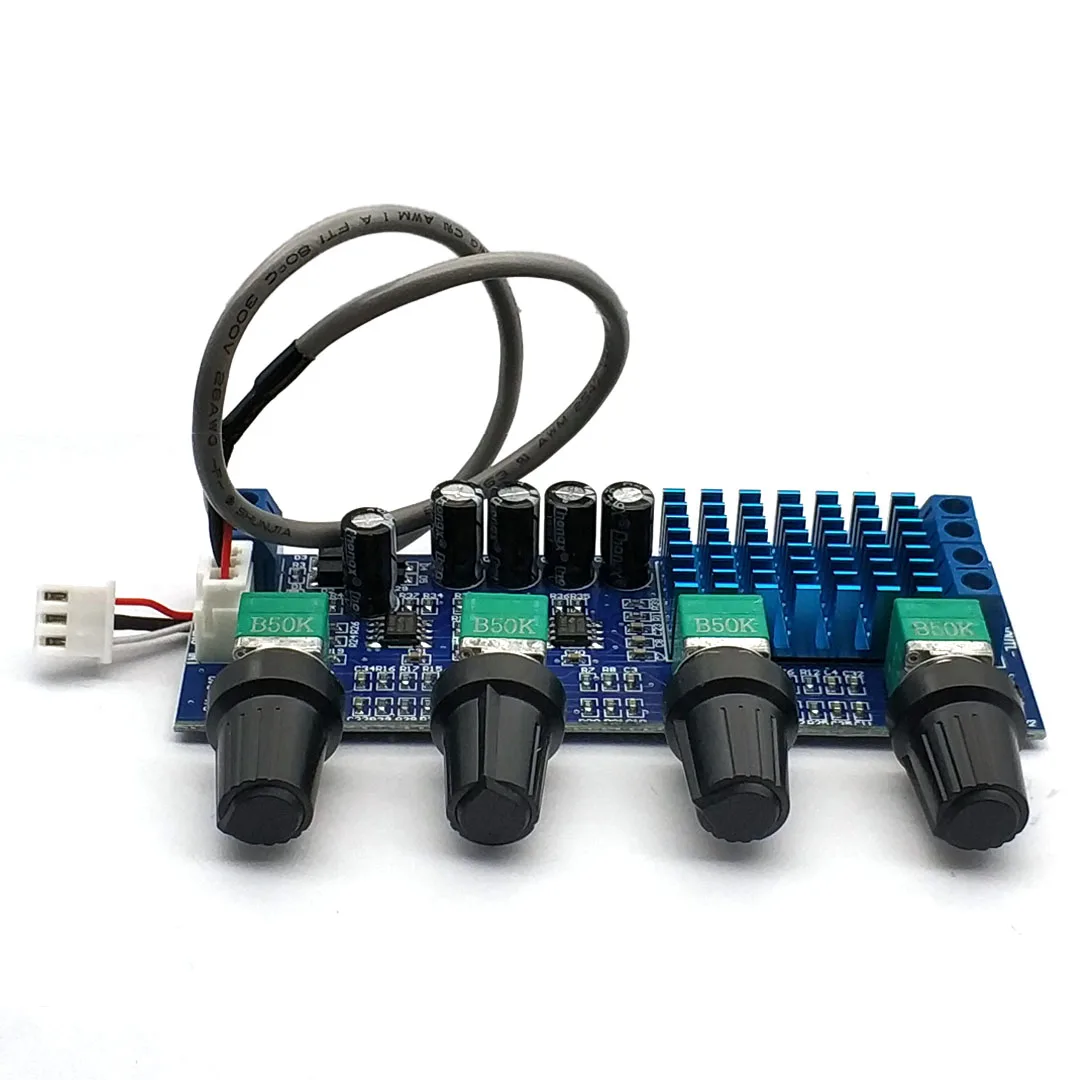 Placa amplificadora Digital de Audio estéreo 80W * 2 TPA3116 TPA3116D2 altavoz bajo Mediant Tweeter placa de ajuste de tono DC12-24V 5A