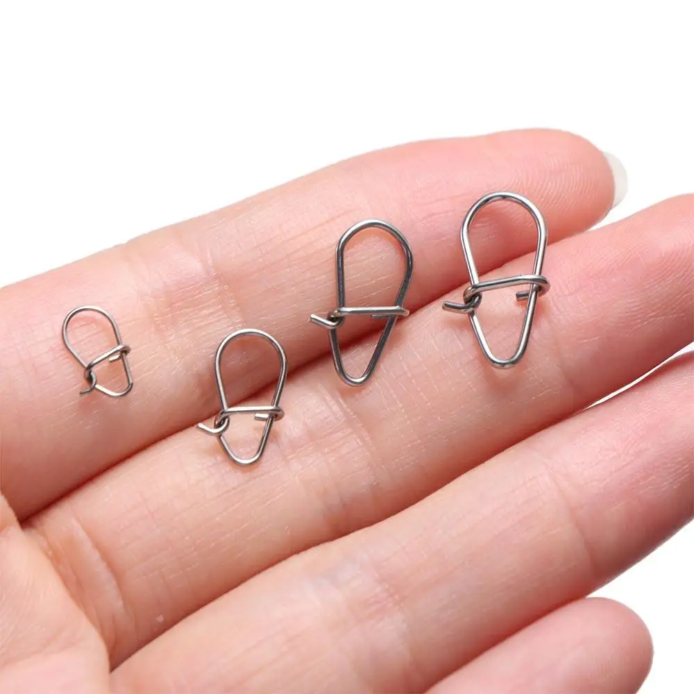 

Snap Connector Fish Tool Stainless Steel Lures Hooks Clips Fishing Hooked Snap Pin Swivel Lure Connector Fishing Lure Connector