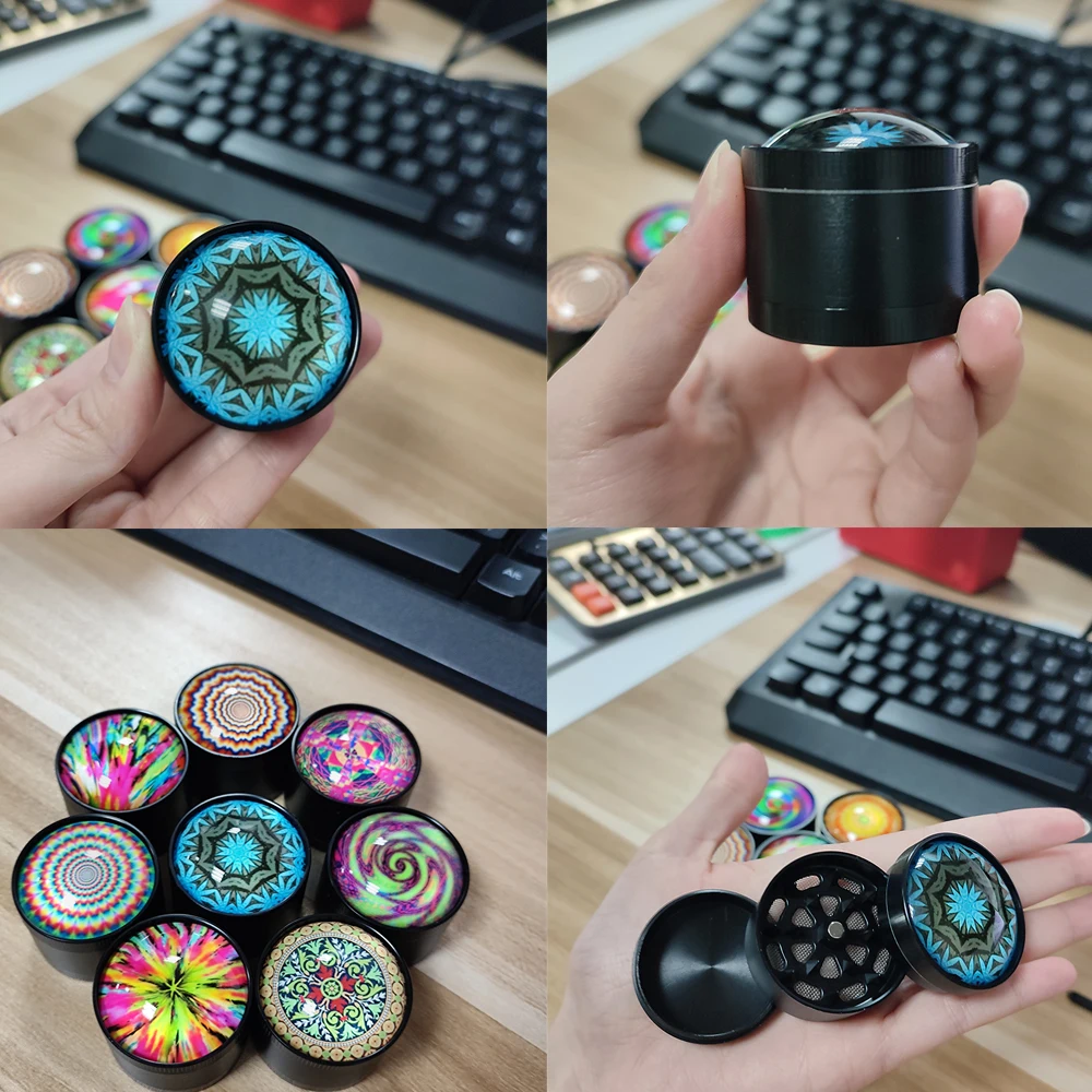 10Pcs Resin Herb Grinder 40mm Mill Spice Grass Crusher Tobacco Smoking Pipe Accessories Pipas Fumar Hierba Present For Man