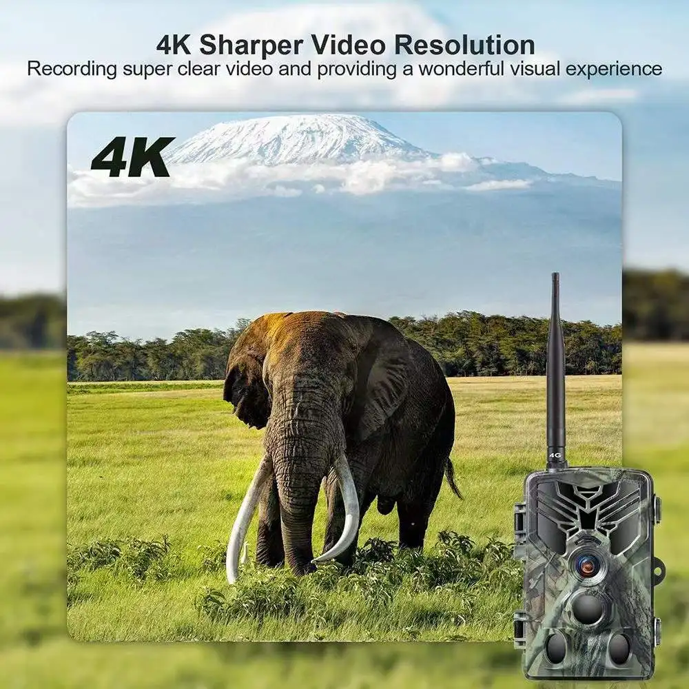 36MP Outdoor Wildlife Nachtzicht Bewegingsjacht Expert Camera 4K 2K Kaart Wifi Trail Camera 4G Jacht