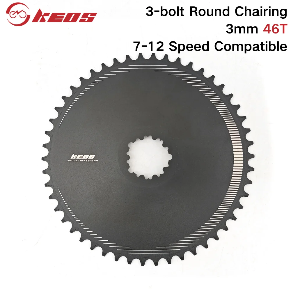 AliExpress NONE KEOS  Road Gravel Bike 3-Bolt Direct Mount Narrow-Wide Closed Guard Chainring 3mm Offset Single Speed Compatible with 7-12 Speed