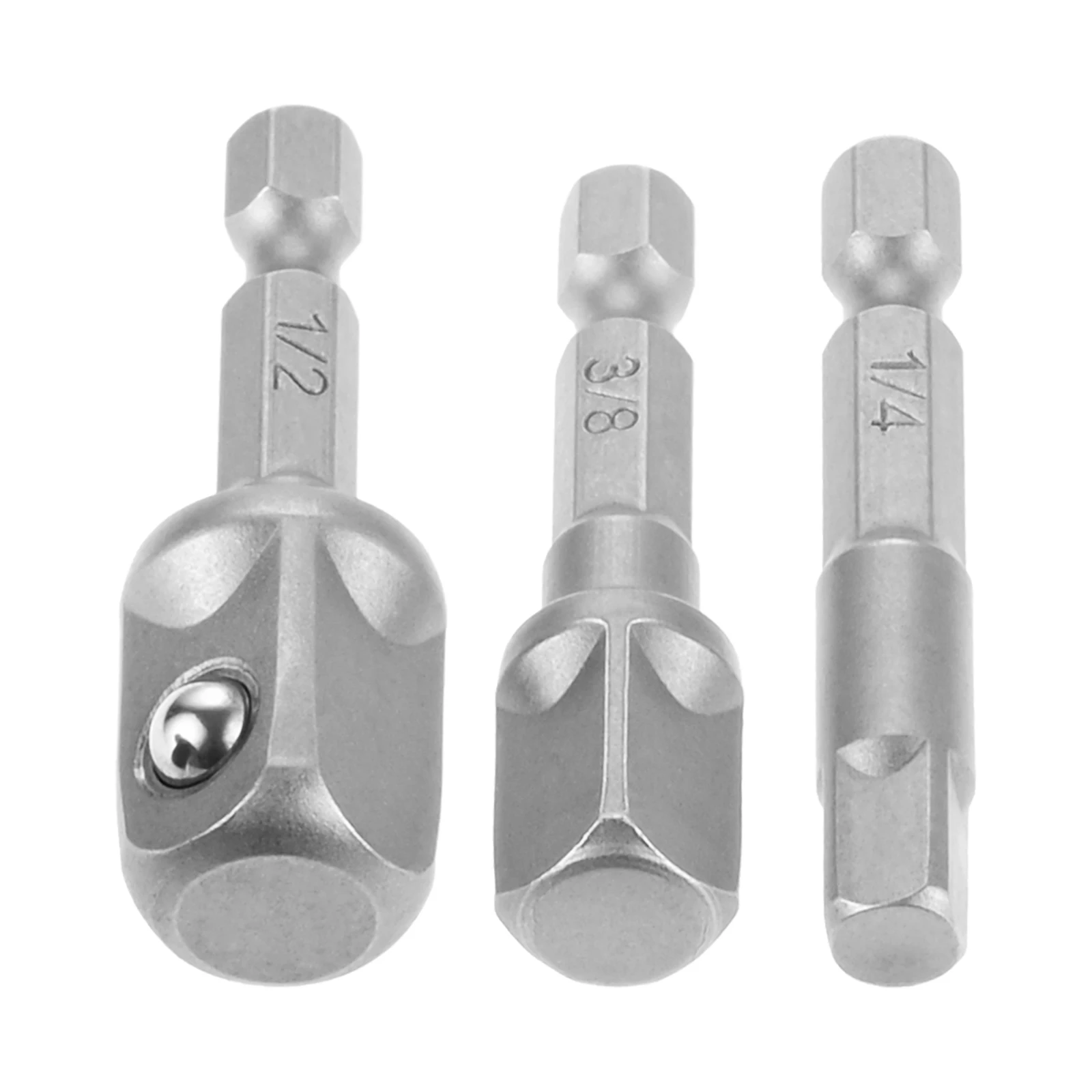 3 Pack HSS Square Socket Adapter Bit Set 1/2