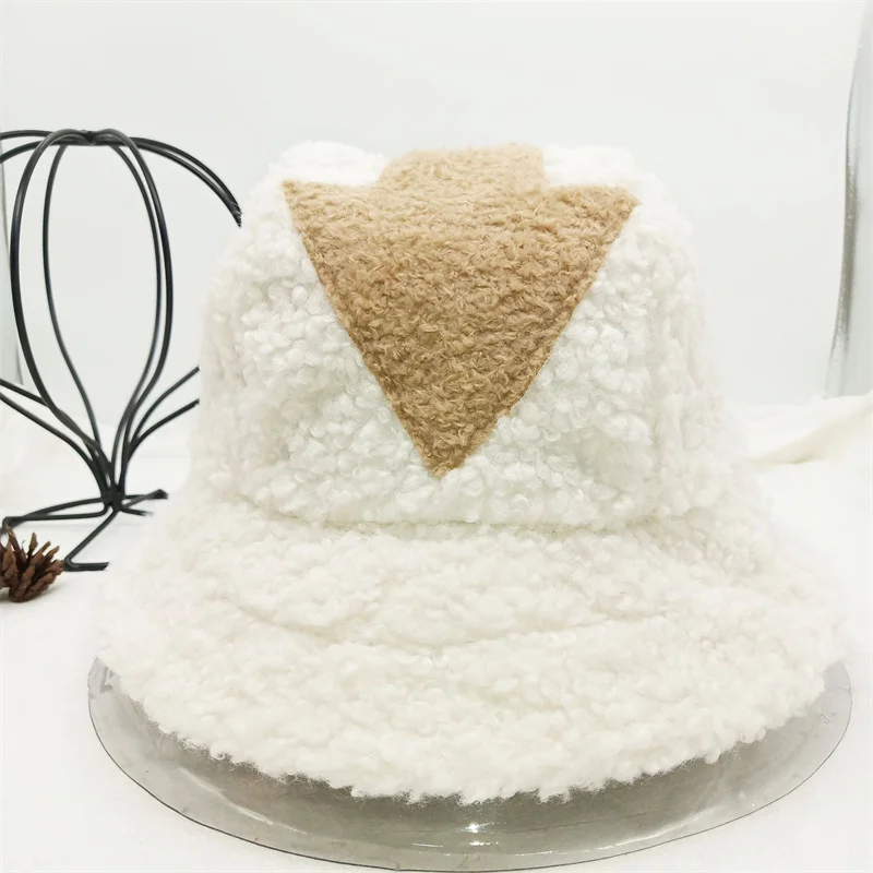 Cappello da donna Appa Cappello da pescatore in lana di agnello Cappello da pesca caldo invernale Pelliccia sintetica Simbolo di freccia Cappello da pescatore stampato per uomo Cappelli a cilindro piatto marea