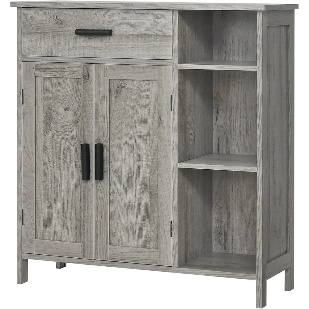 

Storage Cabinet Bathroom Cabinet with Drawer Coffee Bar Cabinet with Doors and Shelves Freestanding Cupboard