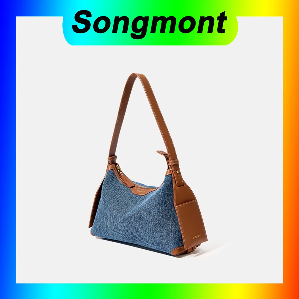 

Коллекция Songmont Hanging Ears, маленькая ковбойская прогулочная сумка, сумка-хобо, пригородная сумка через плечо, джинсовая сумка через плечо