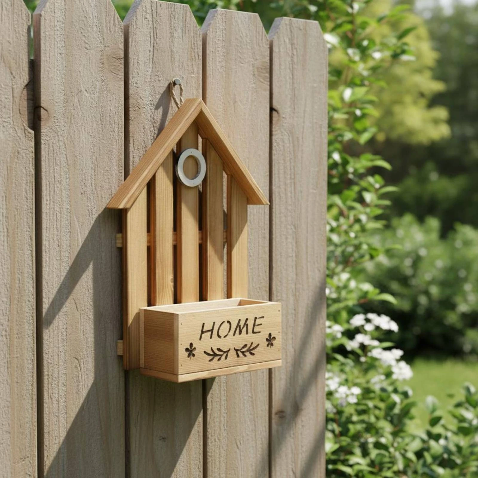 Wooden Wall Planter Decorative Wood Wall Planter Wooden Hanging Vase Space-Saving Interior Decor Farmhouse Design for Outdoor