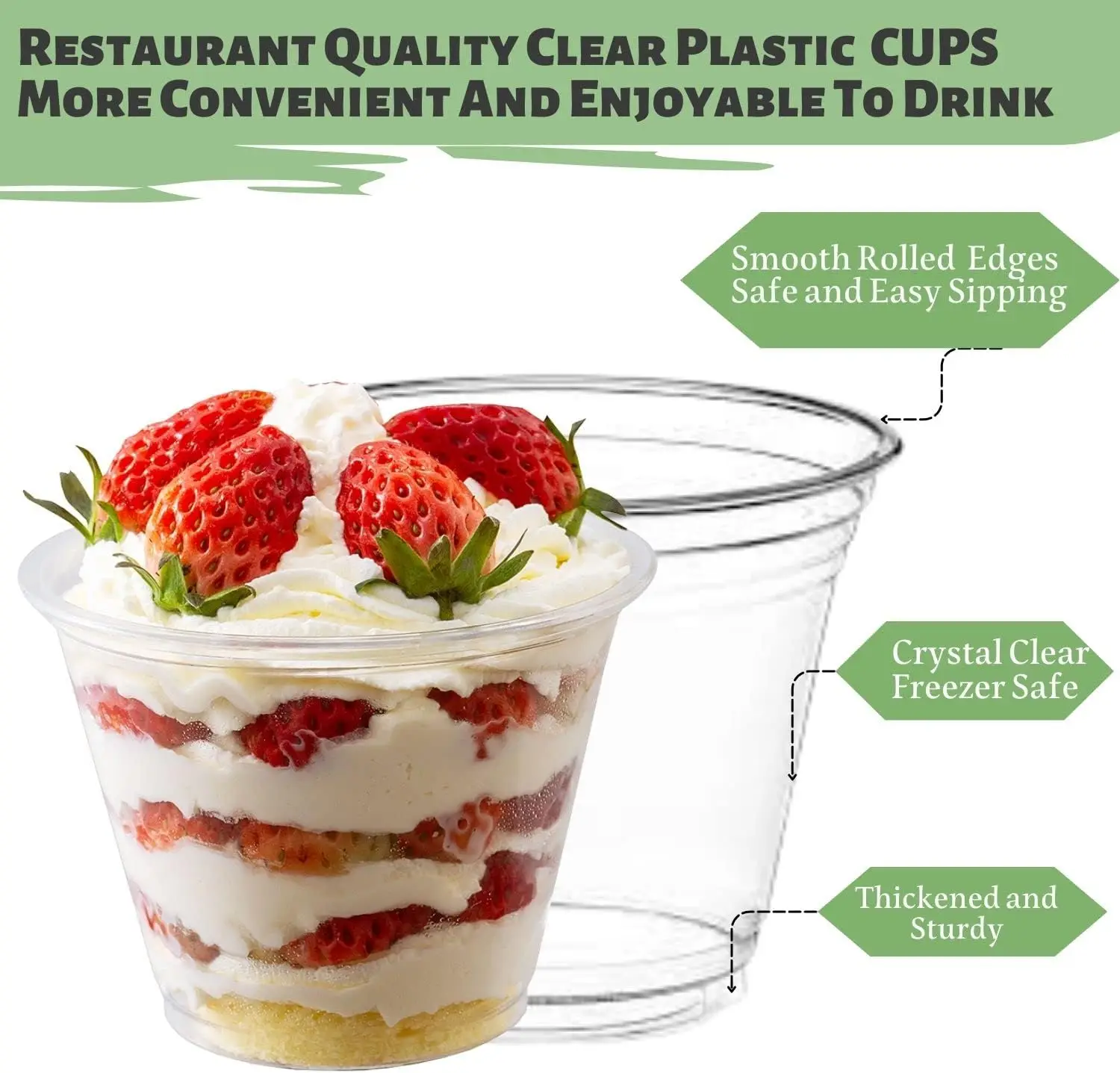 

9OZ Clear Disposable Party Cups for Cocktail Party Cups Parties Picnic Durable Drinking Cups for Christmas Wedding Home Dinner
