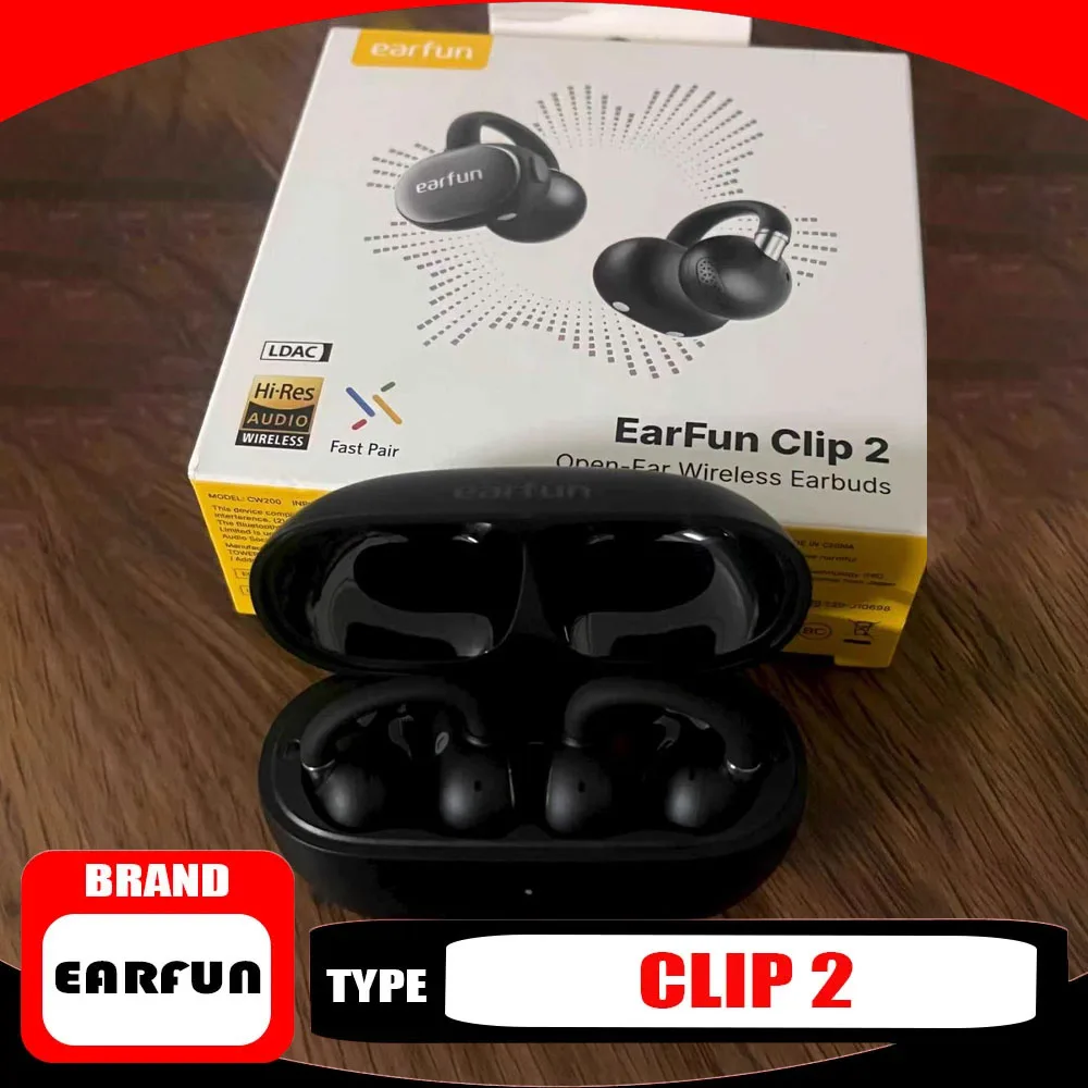 

EarFun Clip2 Wireless Earphone Bluetooth Earhook 2 MIC AI ENC LDAC Directional Sound Transmission Earbuds Sensitive Headphones