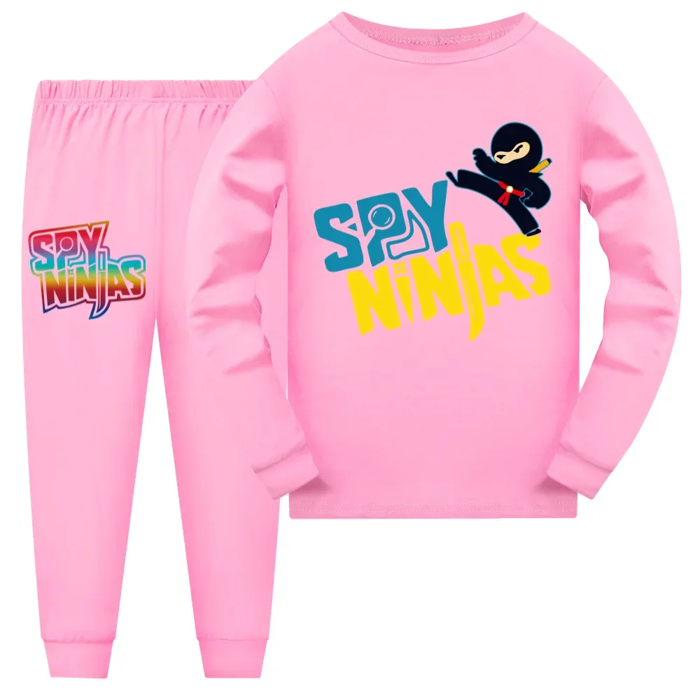 Children's Sleepwear Clothes Set SPY NINJAS Sleeping Pajamas Casual Autumn Kids Indoor Costumes Boys Girls  Spring Underwear