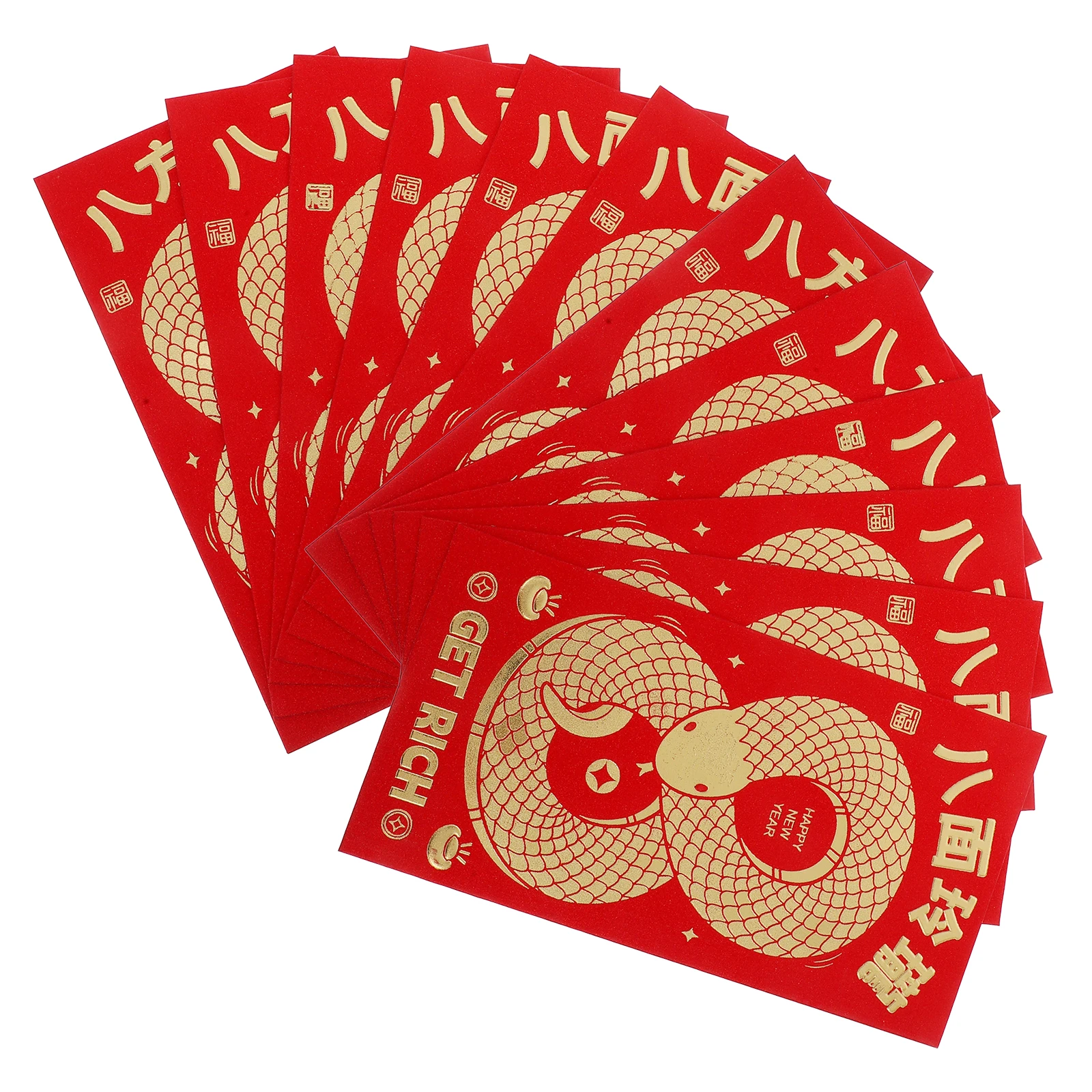 

12pcs Red Envelopes Chinese New Year Snake Glitter Matte Finish Money Envelopes Hong Bao Cash Gifts Wedding Lunar envelopes