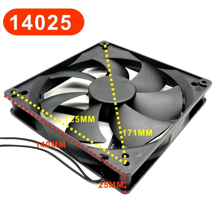 NEW ORIGINAL EC14025 100V-240V 14025 140x140x25mm COOLING FAN RADIATOR
