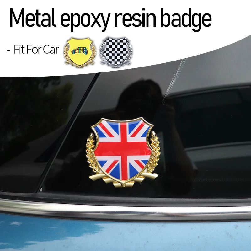 

3D Metal Emblem Car Sticker For BMW For MINI Car Side Fender Sticker Car Trunk Rear Decals Union Jack Alloy Exterior Accessories
