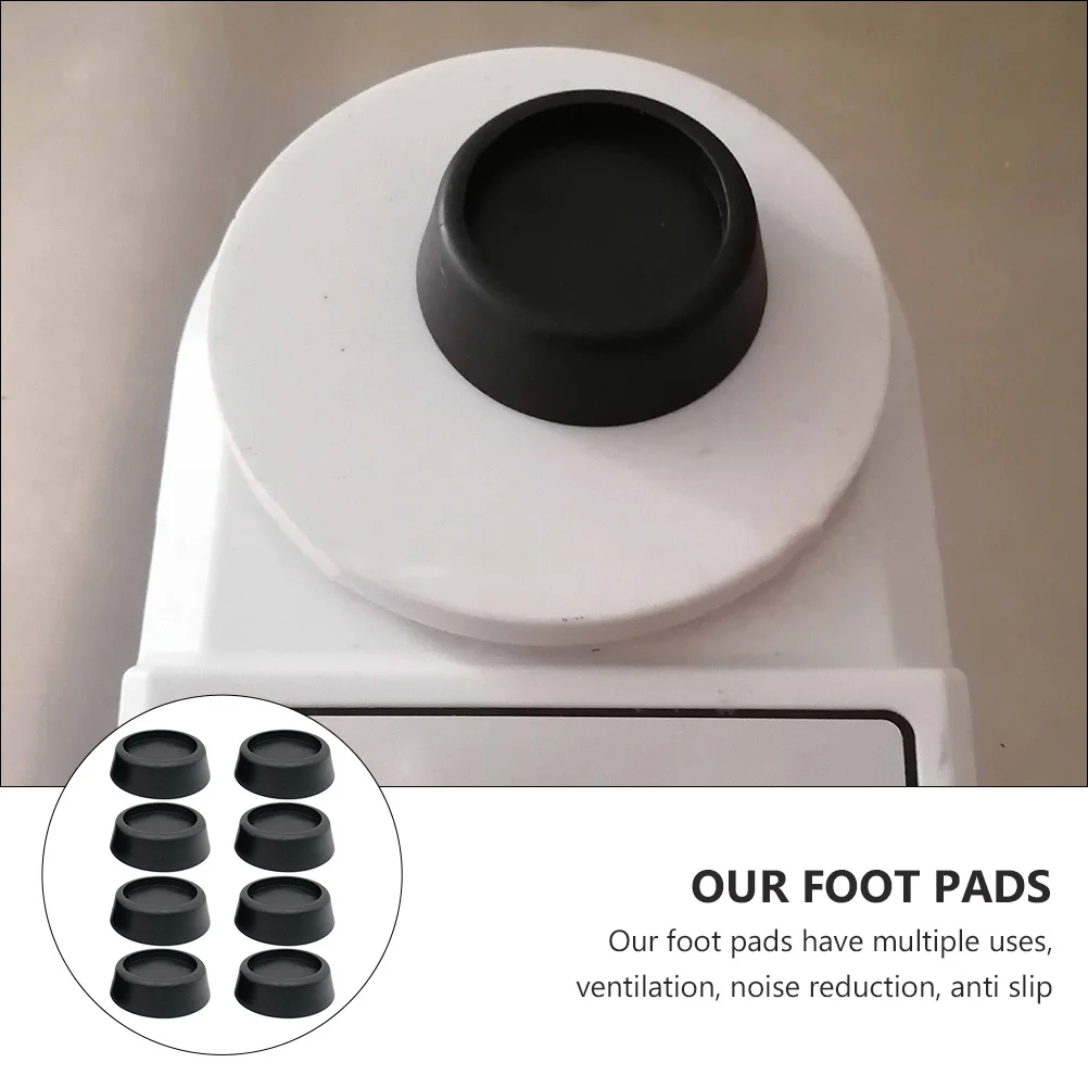 

8Pcs Black Rubber Anti Vibration Pads Non Slip Shock Absorption Feet for Washing Machine Fridge Isolation Noise Reducing Pads