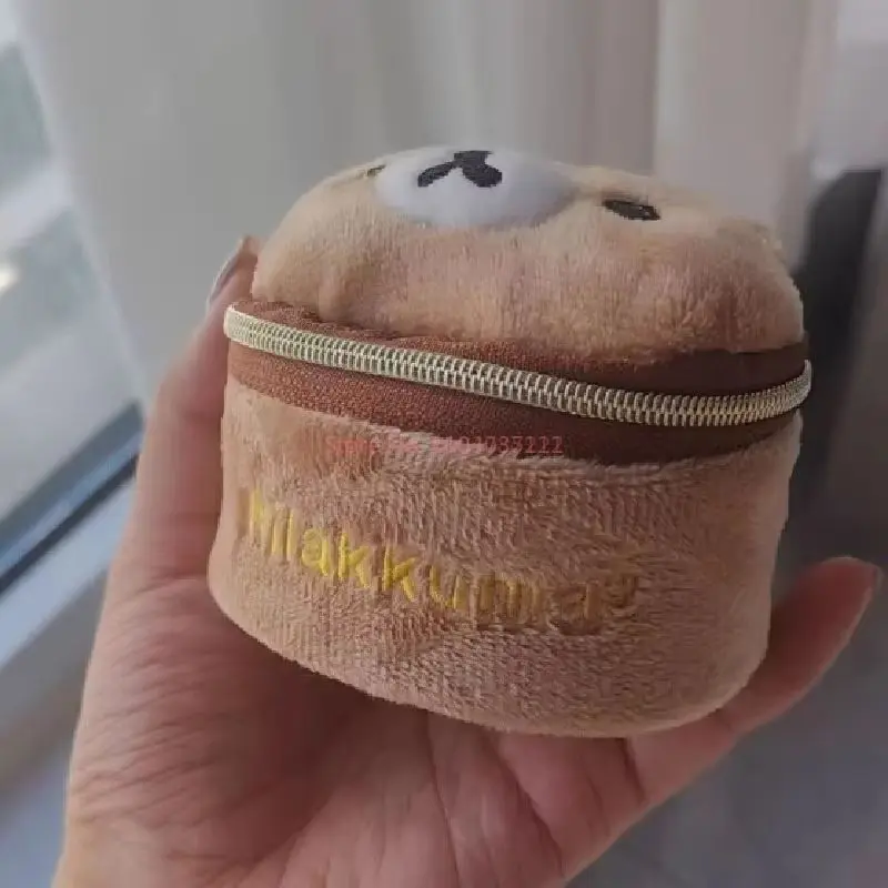 Rilakkuma لطيف الكرتون أنيمي الطرفية دمية حقيبة مجوهرات صغيرة المحمولة تخزين السفر الإبداعية محفظة نسائية للعملات المعدنية هدية عيد ميلاد الفتاة