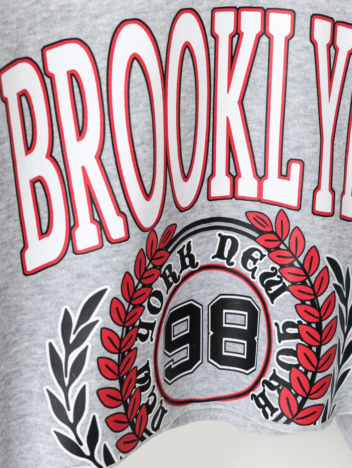 Brooklyn 98 Sudadera corta gráfica para mujer, jersey de manga larga, top informal streetwear