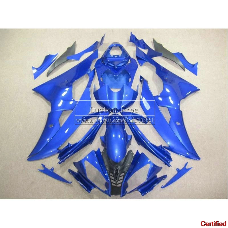 

Injection High Quality Fairing Kit For YAMAHA YZF R6 2008 2009-2013 2014 YZFR6 08-14 Blue Black Body Fairings Set 6