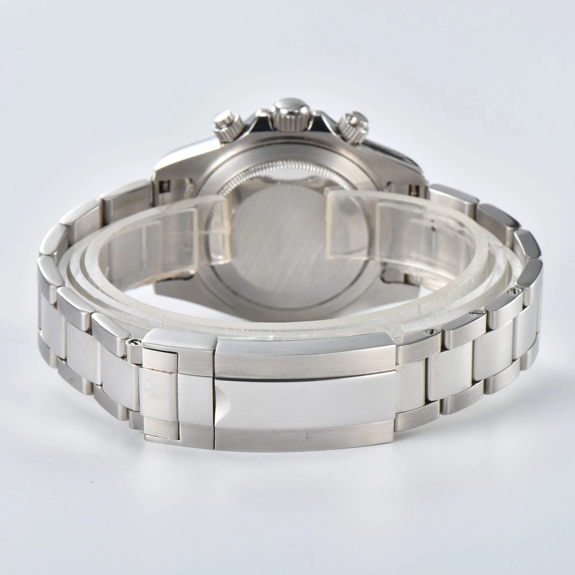 Relógio Quartzo Masculino com Sapphire, Cronógrafo de Luxo, Logotipo Personalizado, Aço Inoxidável, Impermeável, Vk63 Movement 01, 40mm, Novo