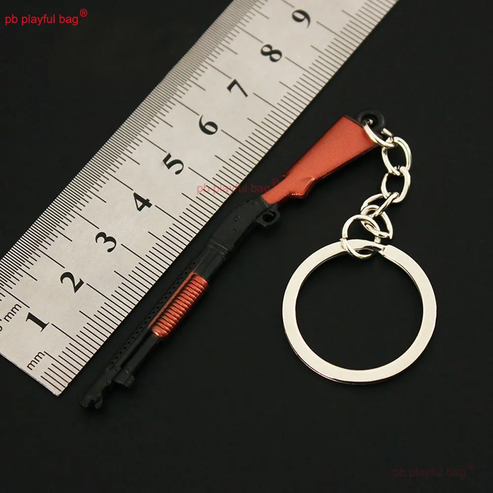 8cm 미니 S1897 총 모델 금속 장난감 펜던트 열쇠고리 액션 피규어 CS 게임 무기 주변기기 생일 선물 어린이 장난감 ZG385