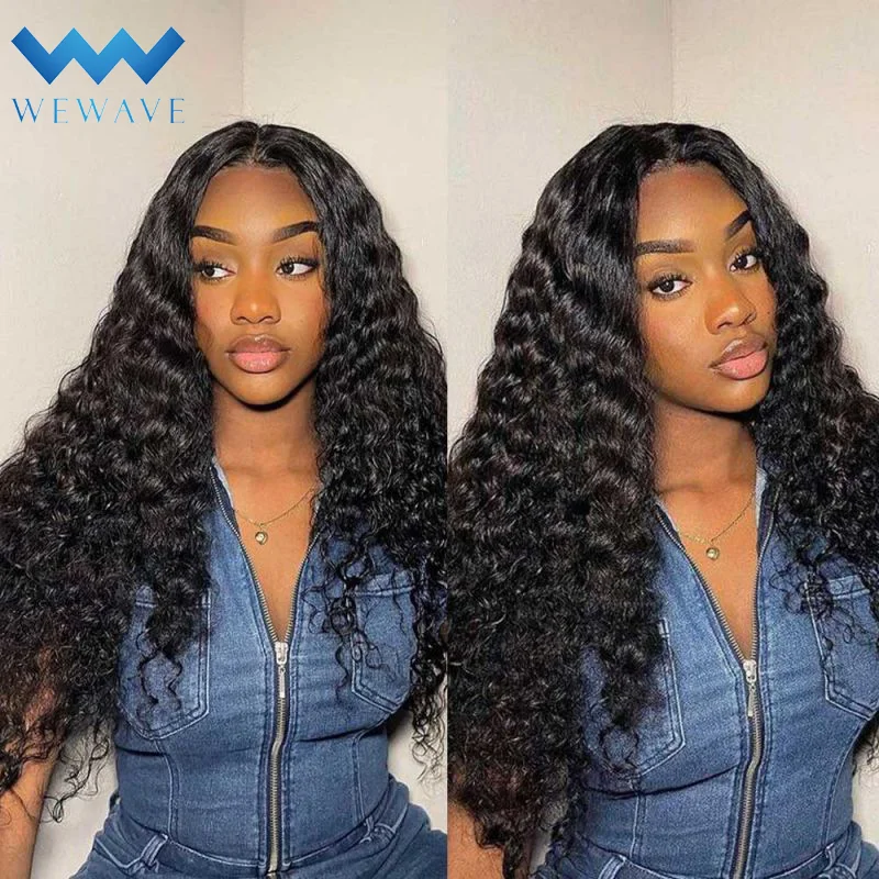 18-40 inch Deep Wave Human Hair Wigs 13x6 Lace Frontal Wig Pre Plucked 13x4 Lace Front Wig Brazilian Virgin Curly Glueless Wig